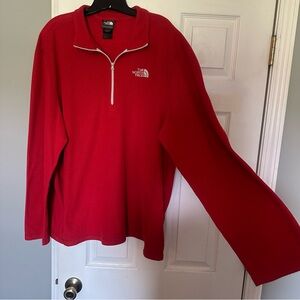 The North Face Red Quarter-Zip Pullover